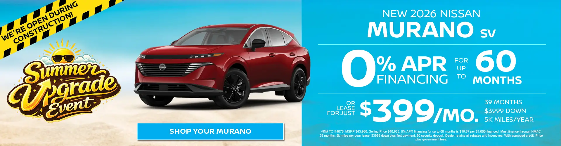 Special offer on    New 2026 Nissan Murano SV